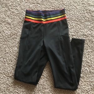 Rainbow Waist Band Leggings